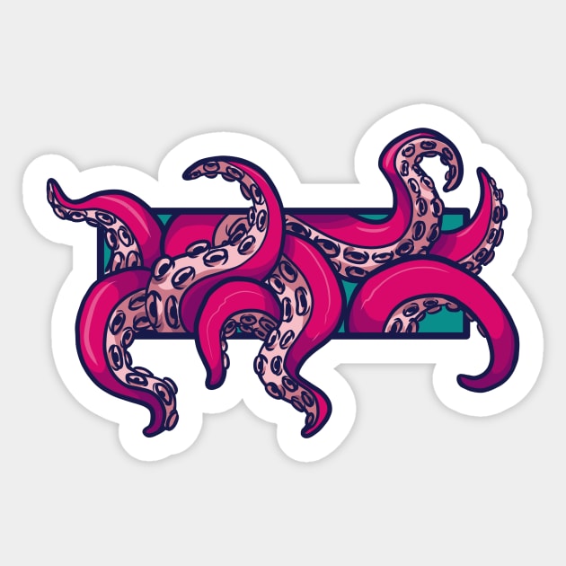 Tentacles Sticker by Reivennant